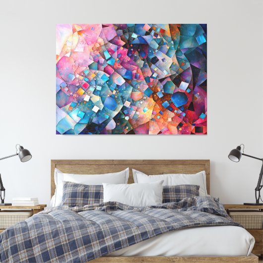 Toile "Mirage Cascade" Paysage coloré d'art Abstrait (Insitu(Chambre))