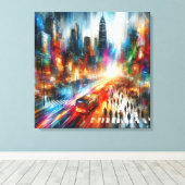 Toile Mirage urbain : paysage urbain Abstrait (Insitu (Plancher de Bois))