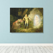 Toile Miranda, Prospero et Ariel, de "The Tempest" par (Insitu (Plancher de Bois))