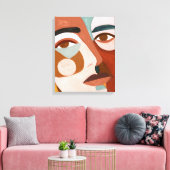 Toile Mise à jour de la face géographique (Insitu(Salon))