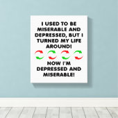 Toile Miserable retournement drôle Poster drôle (Insitu (Plancher de Bois))