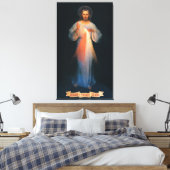 Toile Miséricorde divine, Saint Faustina, Jésus Je fais  (Insitu(Chambre))