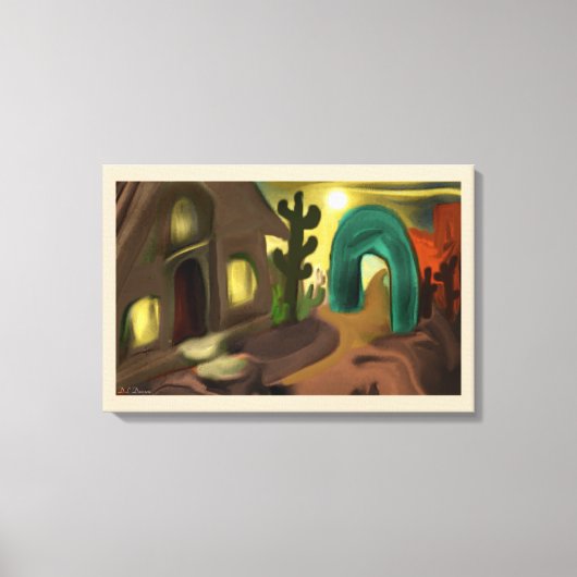 Toile Mission espagnole Art Abstrait (Recto)