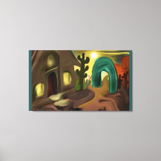 Toile Mission espagnole Art Abstrait Sud-Ouest (Recto)