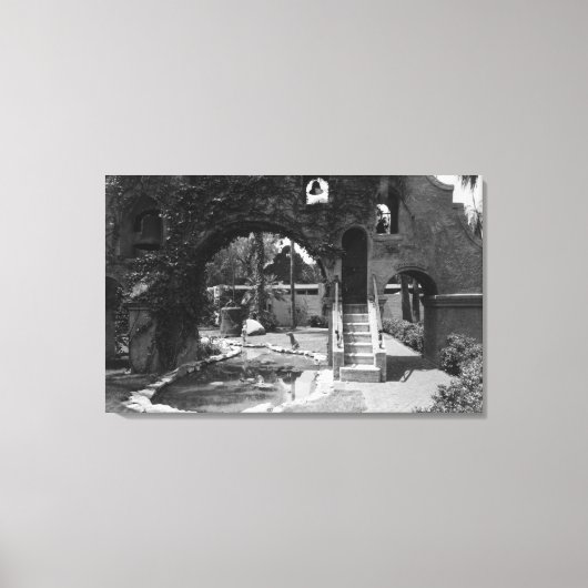 Toile Mission Inn Courtyard of Riverside, CA Photograph (Recto)