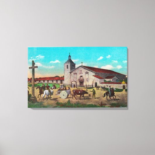 Toile Mission Père Noël de AsisSanta Clara, CA (Recto)