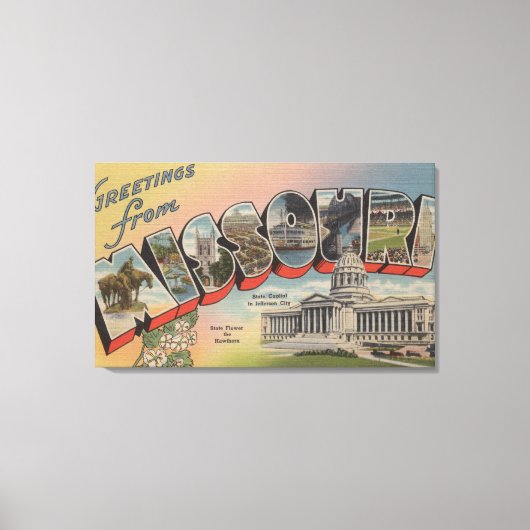 Toile Missouri (Capitale d'État/Fleur) (Recto)