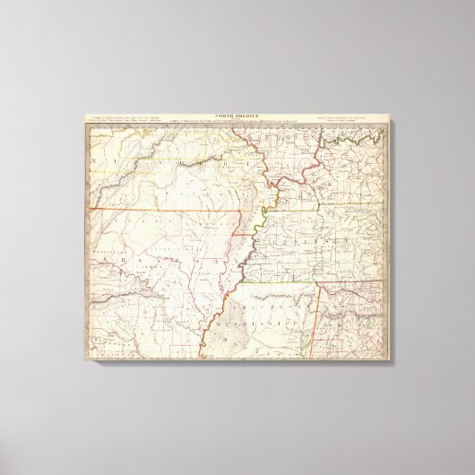 Toile Missouri, Ill, Ky, Tenn, Ala, Miss, Arche (Recto)