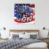 Toile Missouri Picture et USA Text (Insitu(Chambre))