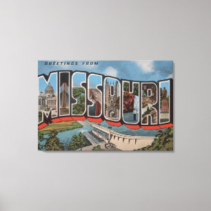 Toile Missouri (Vue Barrage) - Scènes de grandes lettres