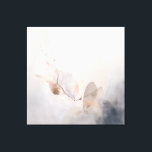 Toile Misty Lake Sunrise Golden Reflection<br><div class="desc">Soft golden sunlight pierces through thick morning mist over a calm lake, creating a luminous path of reflection across the water. Tall reeds line the shore while distant trees fade into the haze, and the sky blends warm peach and rose tones into pale blue-gray. The composition radiates profound stillness, gentle...</div>