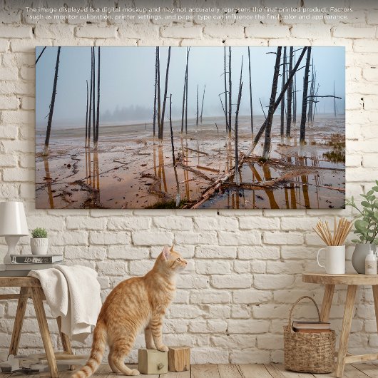 Toile Misty Morning à Yellowstone