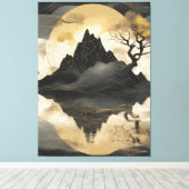 Toile Misty Mountain Black & Gold (Insitu (Plancher de Bois))