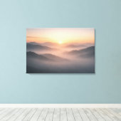 Toile Misty Mountain Sunrise Landscape Canvas Print (Insitu (Plancher de Bois))