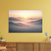 Toile Misty Mountain Sunrise Landscape Canvas Print (Insitu(Salon))