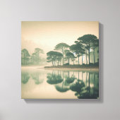 Toile Misty Tranquil Lake View – Canvas Wall Art (Recto)