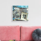 Toile Mixte Media Love Art Turquoise (Insitu(Salon))