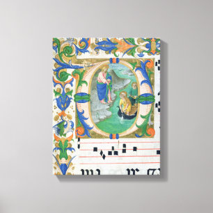 Toile Mme 515 f.1r l'ébauche miraculeuse des poissons,