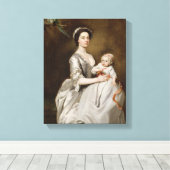 Toile Mme Sharpe et Enfant, 1731 (huile sur toile) (Insitu (Plancher de Bois))
