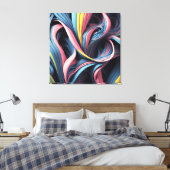 Toile Mode 3D Motif de flux Abstrait cool (Insitu(Chambre))