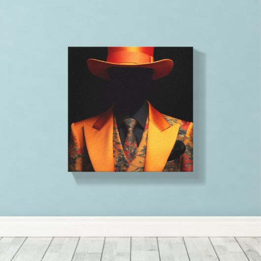 Toile Mode avec Orange (Insitu (Plancher de Bois))