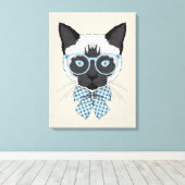 Toile Mode Chat Siamese Smart (Insitu (Plancher de Bois))