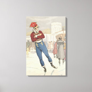 Toile Mode de patinage parisien vintage 1898