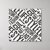 Toile MODE DE VIE CULT - noir (Recto)