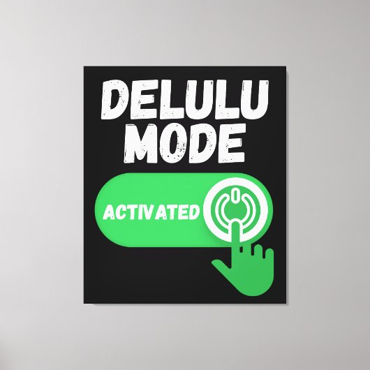 Toile Mode Délire Activé | Drôle Gen Z (Recto)
