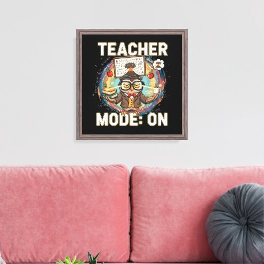 Toile Mode Enseignant : ACTIVÉ – Dessin de chouette prof (Insitu(Salon))