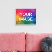 Toile Modèle Ajouter photo logo image horizontale (Insitu(Salon))