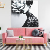 Toile Modèle Damask Abstrait Fashion Portrait (Insitu(Salon))