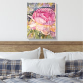 Toile Modèle d'aquarelle Rose Zen Quote (Insitu(Chambre))