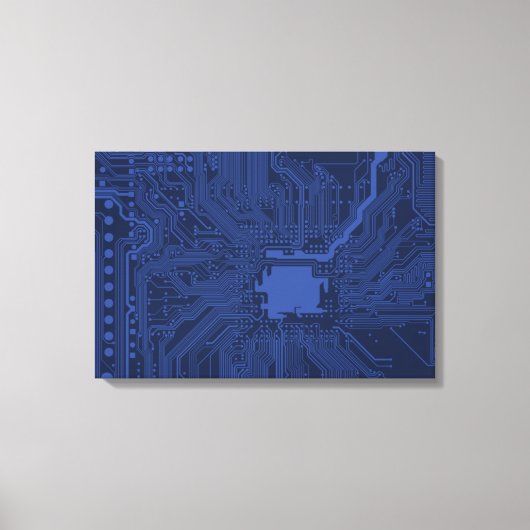 Toile Modèle de carte mère Blue Geek (Recto)