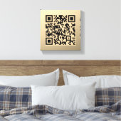Toile Modèle de code QR instantanément modifiable | Faux (Insitu(Chambre))
