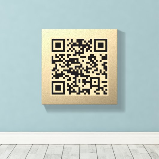 Toile Modèle de code QR instantanément modifiable | Faux (Insitu (Plancher de Bois))