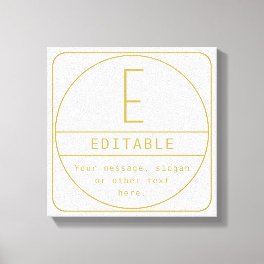 Toile Modèle de design rétro-moderne modifiable en or et (Recto)