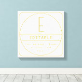 Toile Modèle de design rétro-moderne modifiable en or et (Insitu (Plancher de Bois))