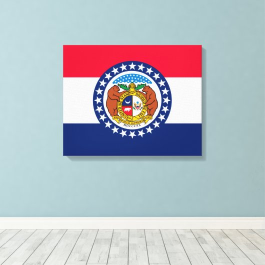 Toile Modèle de drapeau d'État du Missouri (Insitu (Plancher de Bois))