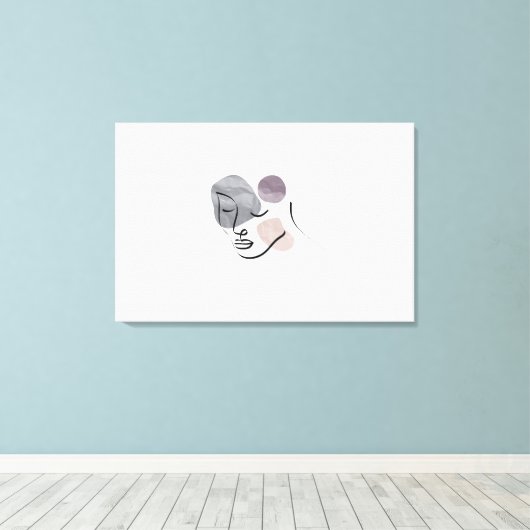 Toile Modèle de mode de visage femme (Insitu (Plancher de Bois))