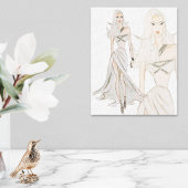 Toile Modèle de mode Vogue Aquarelle