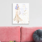 Toile Modèle de mode Vogue Aquarelle (Insitu(Salon))