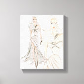 Toile Modèle de mode Vogue Aquarelle (Recto)