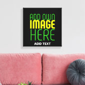 TOILE MODÈLE DE TEXTE D'IMAGE NOIRE SIMPLE ET MODERNE (Insitu(Salon))