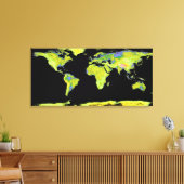 Toile Modèle d'élévation numérique des continents sur Ea (Insitu(Salon))