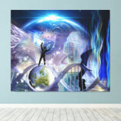 Toile Modèle d'éveil de l'ADN (Insitu (Plancher de Bois))