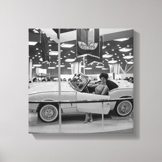 Toile Modèle femme du Chicago Auto Show 1963 en Triumph (Recto)