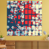 Toile Modèle floral art et design moderne (Insitu(Salon))
