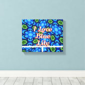 Toile Modèle Floral bleu Abstrait (Insitu (Plancher de Bois))