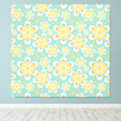 Toile Modèle floral jaune (Insitu (Plancher de Bois))
